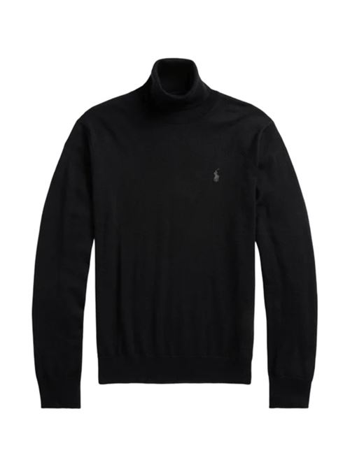 Maglia da uomo in lana a collo alto, colore black POLO RALPH LAUREN | 710946145002